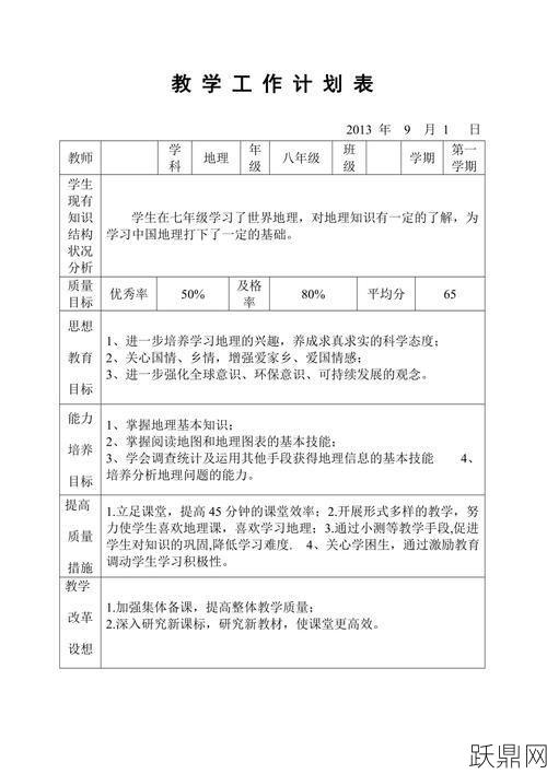 个人教学工作计划怎么写？需要注意哪些方面？