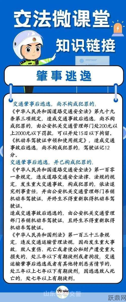 交通事故逃逸会受到什么处罚？如何避免逃逸？