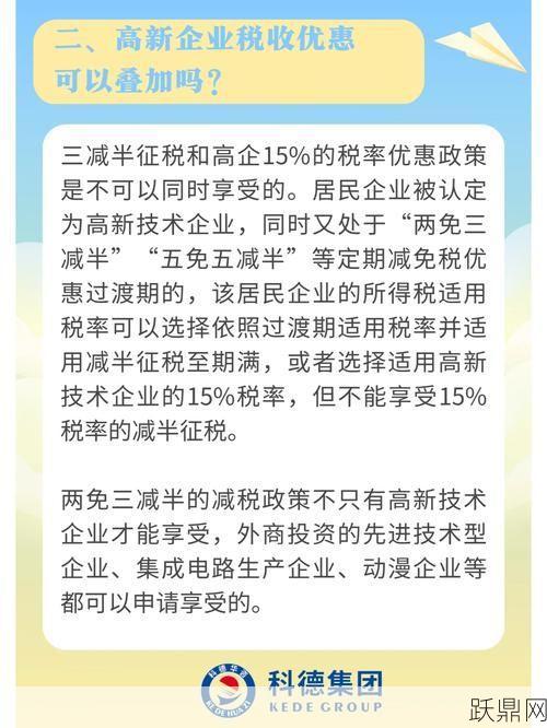 高新技术企业可以享受哪些减免税政策？如何操作？