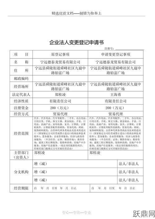 分公司变更登记申请书怎么写？