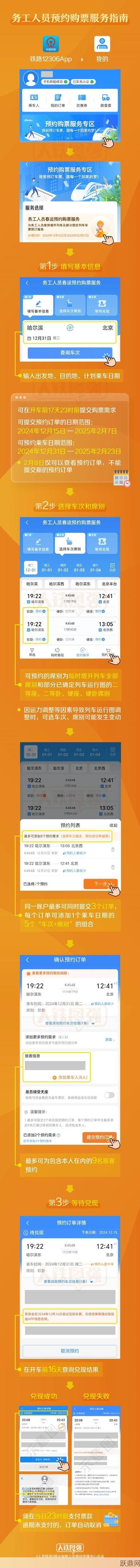 网上预定火车票的步骤是什么？需要注意什么？